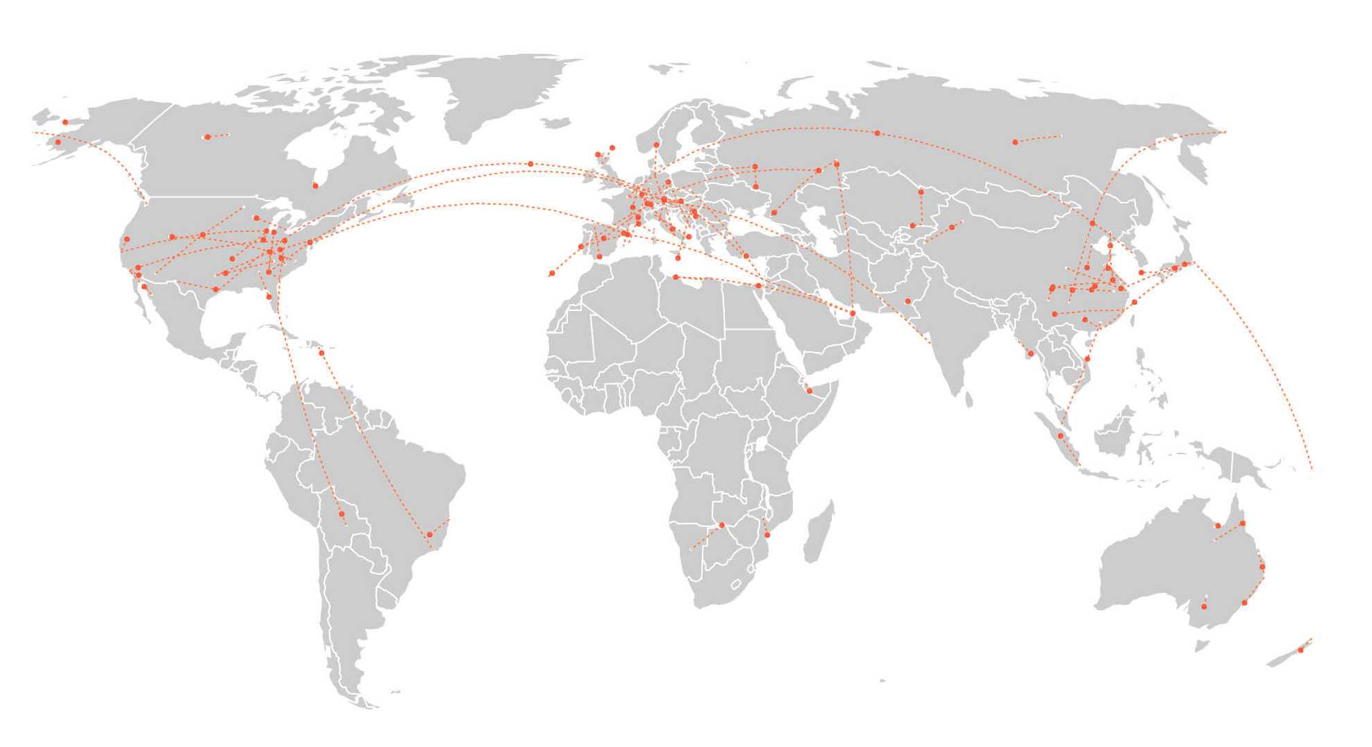 Flight paths in SVG or Canvas?